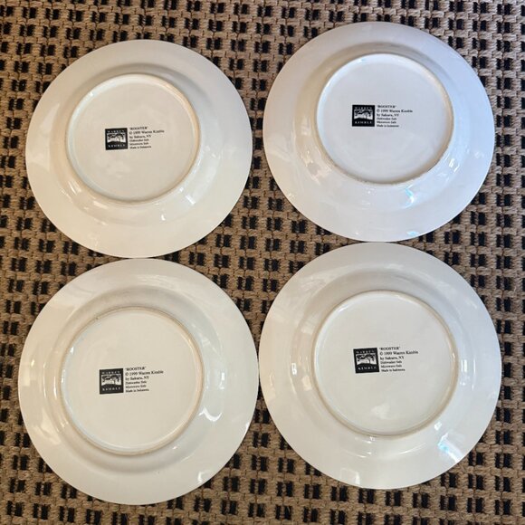 Rooster plates, Warren Kimble by Sakura, set of 4 - Picture 6 of 8